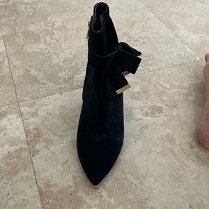 Ted baker suede ankle boots with bows